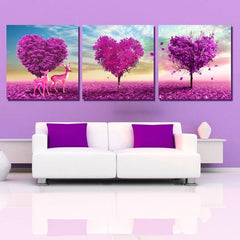 "THREE LOVELY PURPLE TREES"