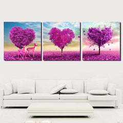 "THREE LOVELY PURPLE TREES"